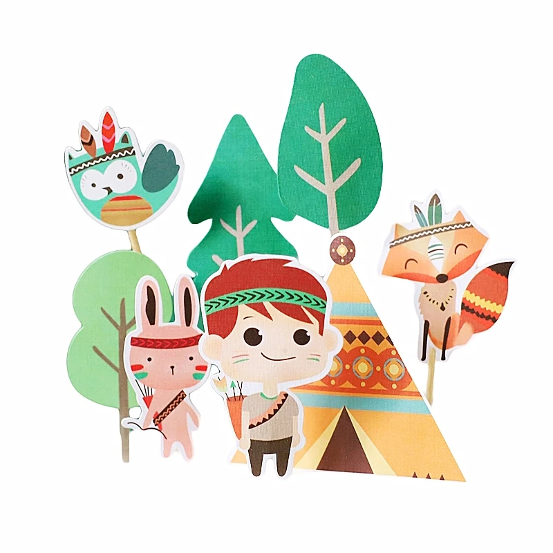 Панда медведь Лев украшение лягушка слон для детского дня вечеринка торт Топпер