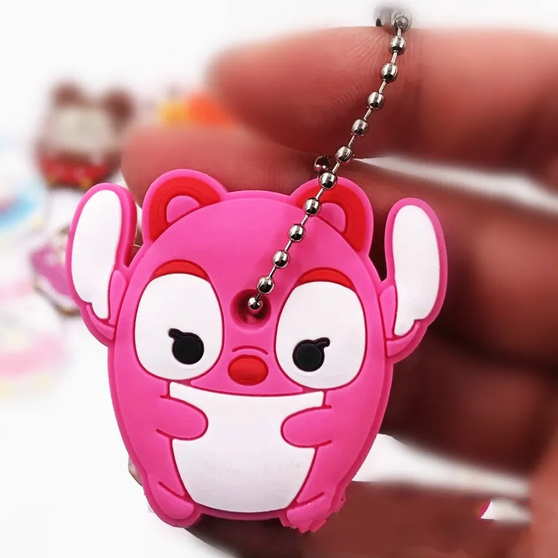 

Hot Sale! 1 PCS Cute Creative Silicone Protective Key Case Cover for Key Control Dust Cover Holder Mini New Fashion Keyring Cap