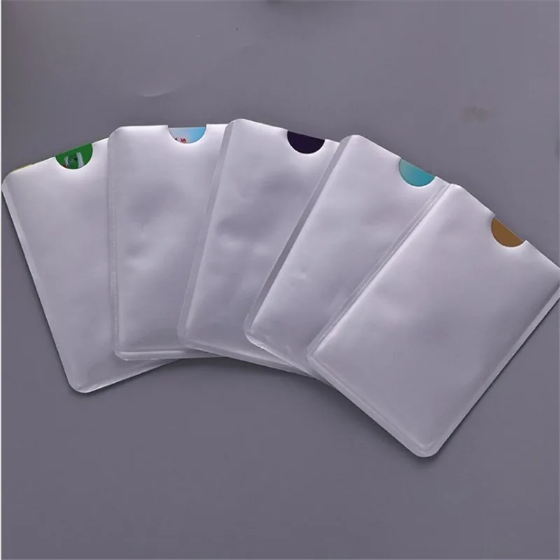 10 шт. Серебряный анти сканирующий RFID рукав протектор Кредитная ID карта