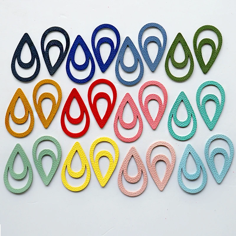 Серьги из искусственной кожи в форме слезы подвески для рукоделия ювелирные