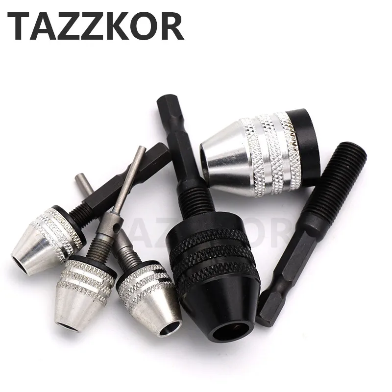 Keyless Drill Chuck Screwdriver Impact Driver Adaptor 1/4 Hex Shank Bit Tools AZZKOR Quick Change Convertor Adapter 1pcs | Инструменты