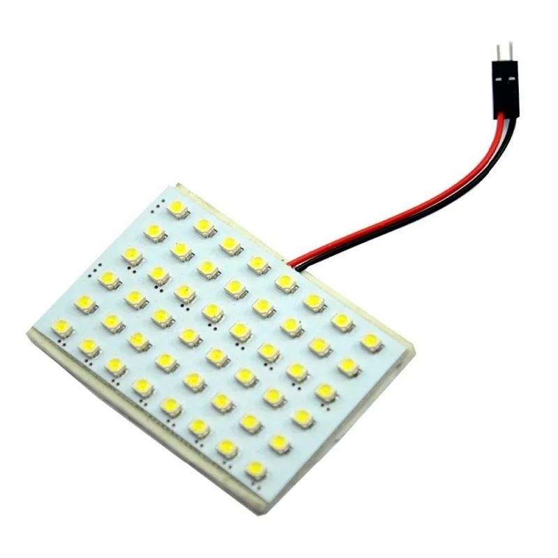 Светодиодная лампа 6 Вт DC12 купольная панельная 48smd 3528 с 3 адаптерами гирлянда Ba9s