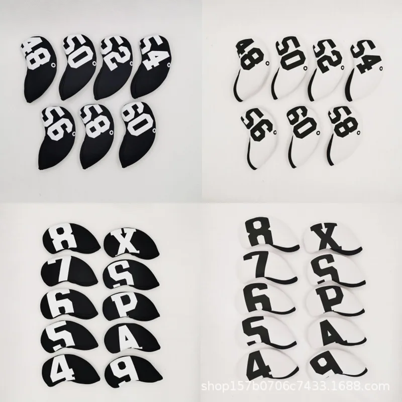 

7/10Pcs Set Waterproof Neoprene Golf Iron Head Covers Golf Wedges Golf Club Iron Headovers Golf equipment Covers For Man Women