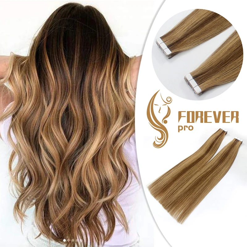 Лента для наращивания человеческих волос 100% натуральная реми европейская кожа