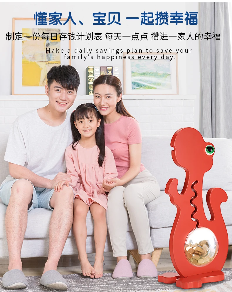 Европейский стиль Высококачественная деревянная коробка Копилка счетчик монет