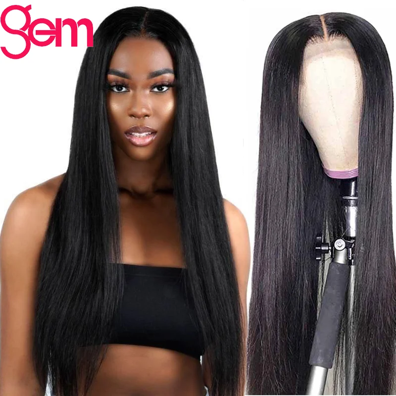 

13 × 4 парик с прямыми кружевами спереди, бразильский стиль, Детские волосы, влажные и волнистые кружевные передние парики из человеческих во...