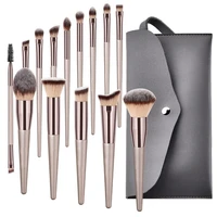 1014pcs champagne professional makeup brushes set for cosmetics foundation powder liquid eye shadow eyebrow lip brush kit tools
