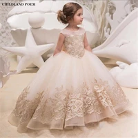 princess girls ball gown flower lace pageant girls dress for wedding 1st birthday party baby baptism dress first communion dress