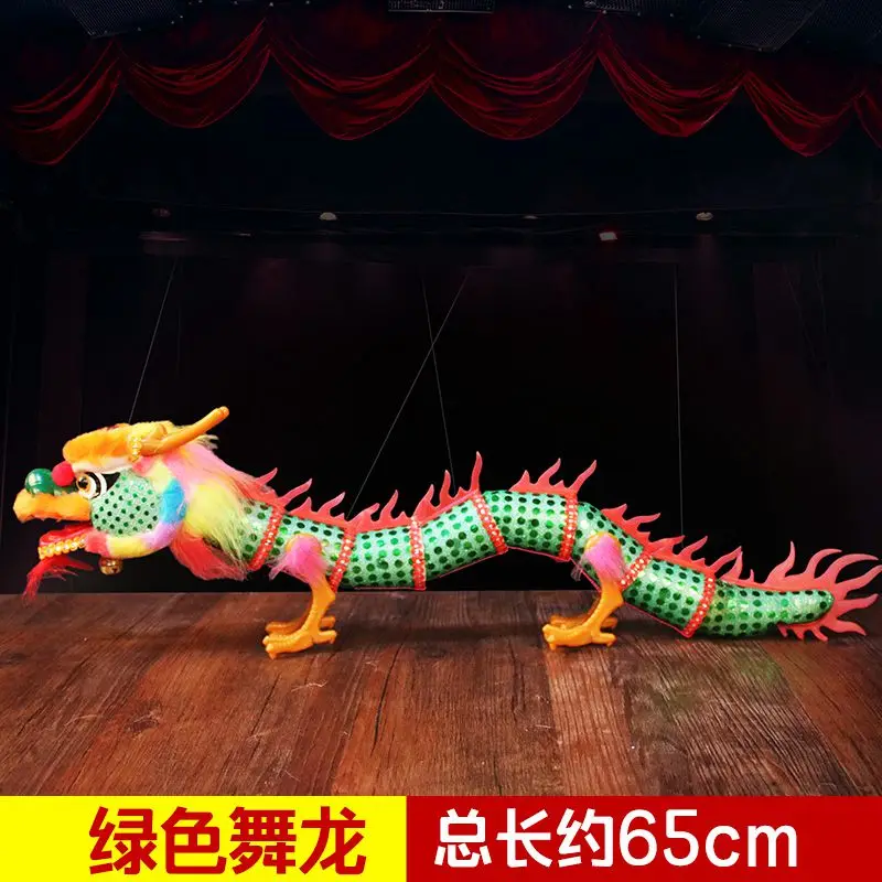 New Funny Pull String Puppet Chinese dragon Wooden Marionette Joint Activity Doll | Figurines &amp Miniatures