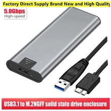 USB 3.1 Type-C To M.2 NGFF SSD Enclosure Hard Disk Box Aluminum Alloy 5Gbps High Speed Transmission 6TB Hard Drive External