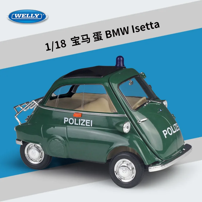 

6 Styles WELLY Diecast 1:18 Scale Model Car Classic Car BMW Isetta Metal Alloy Toy Car For Children Gift Collection Decoration