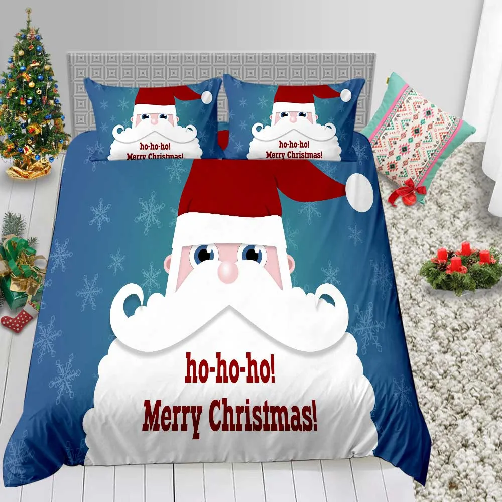 

Thumbedding Christmas Bedding Set For Children Cute Santa And Fairies Duvet Cover Cartoon King Queen Twin Full Double Bed Set