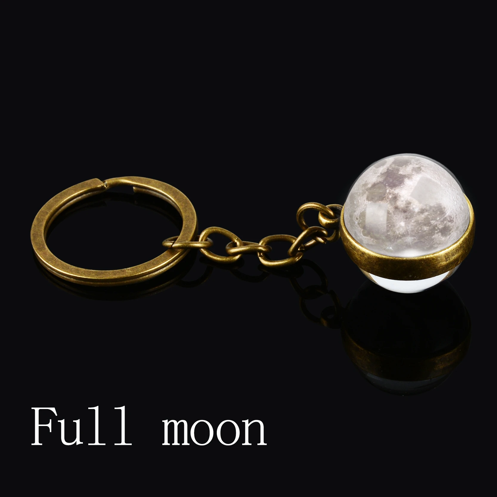 Moon Phase брелок с изображением планеты туманности космические брелки галактика Вселенная Луна земля солнце Марс солнечная система двусторонний стеклянный шар
