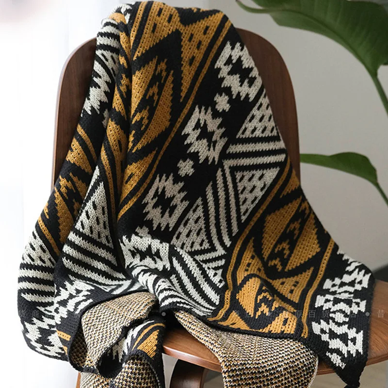 

Simplicity Knitting Wool Bohemian Shawl Acrylic Fibres Siesta Blankets Winter Decoration Sofa Throw Blanket