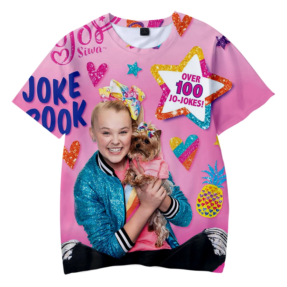 JOJO SIWA/футболки Одежда для мальчиков и девочек футболка с короткими рукавами в