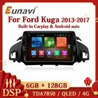 Eunavi 2 Din Android 10 автомобильное радио мультимедиа стерео видео навигация GPS для Ford Kuga 2013-2017 2din головное устройство RDS WIFI