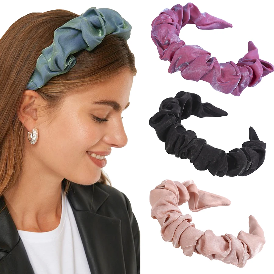 Женский обруч для волос Haimeikang из атласа с объемной волной аксессуар |