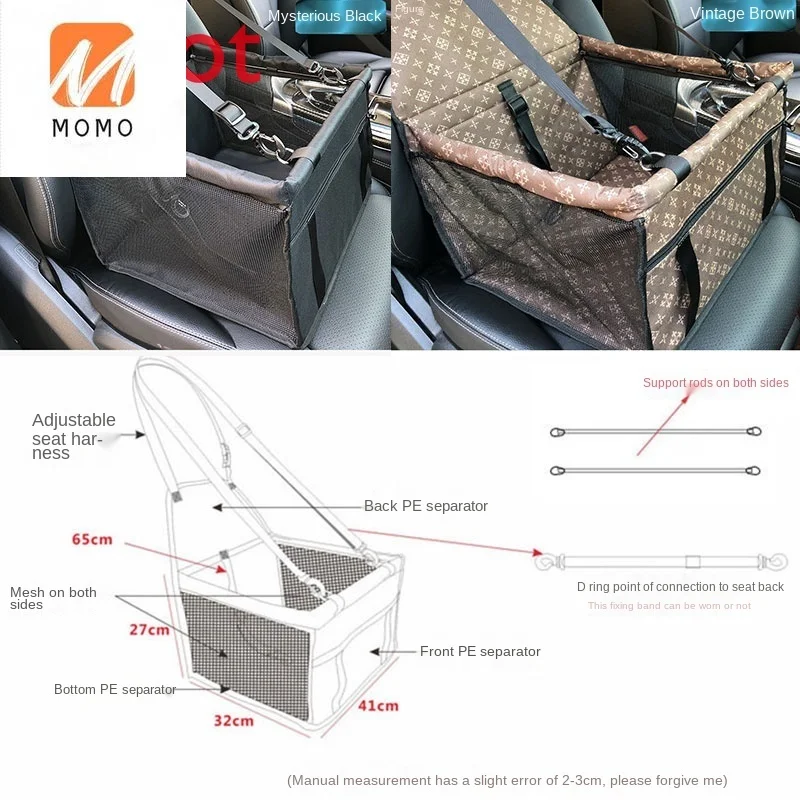 

Car Pet Mat Dog Car Nest Front and Rear Row Safety Seat Pannier Bag Artifact Cat Sitting Car Anti-Dirty Special High Quality