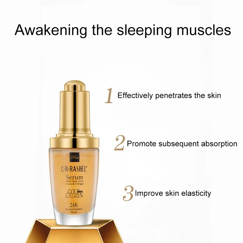 DR.RASHEL 24K золотой коллагеновый раствор отбеливающая Сыворотка увлажняющая