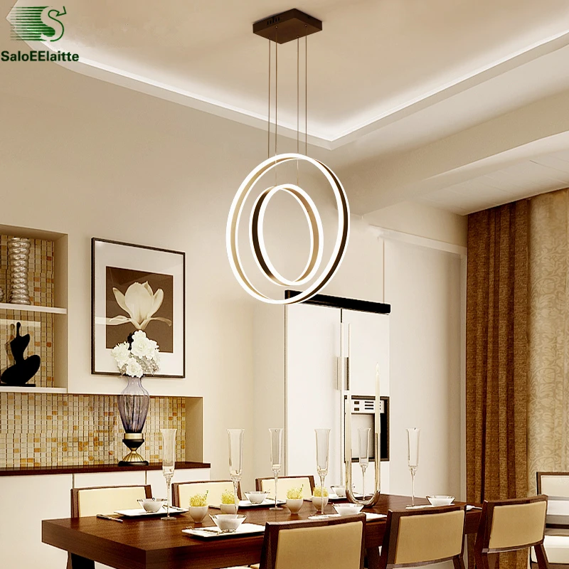 

Modern Circle Ring Aluminium Led Chandelier Vertical Acrylic Pendant Chandelier Lighting Indoor Lighting Fixtures Lustre Lampare