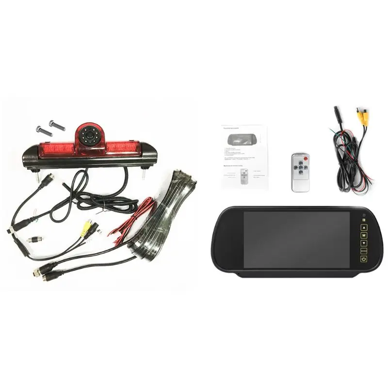 

LED IR Brake Light Rear View Reversing Parking Camera & 7 Inch Monitor Kit for Fiat Ducato For Citroen Relay for Peugeot Boxer