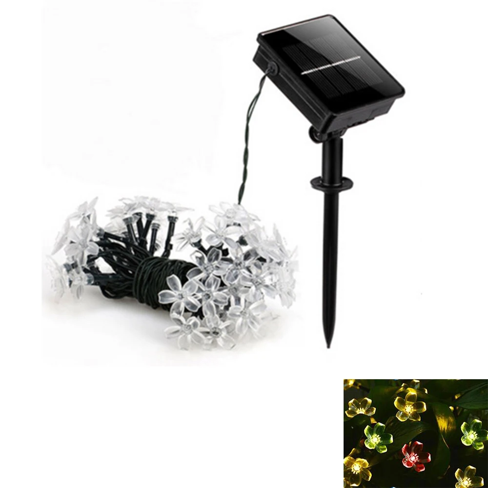 7 м персик цветок солнечные лампы Мощность прибор для контроля уровня сахара в