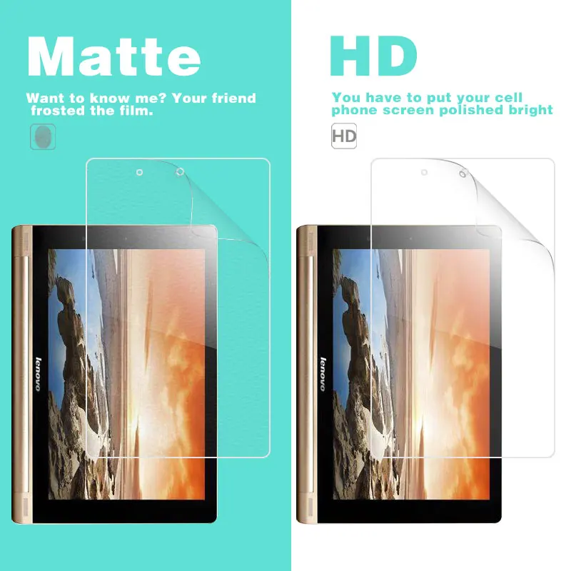 

Glossy Clear Film For Lenovo Yoga Tablet 10 HD + B8080-HV 10.1 in Matte Film of Anti-Glare Screen Protector Plastic Film guard