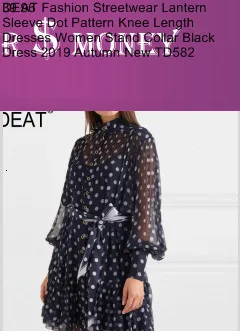 DEAT new autumn and winter fashion women clothes turtleneck lantern sleeves bow embroidery pullover short knits top WJ88202