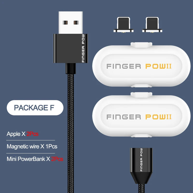 type 4 Finger pow Мини Магнитный Fingerpow зарядный внешний аккумулятор аварийный мобильный портативный магнитный Быстрый зарядник Finger power Bank - Цвет: type 4