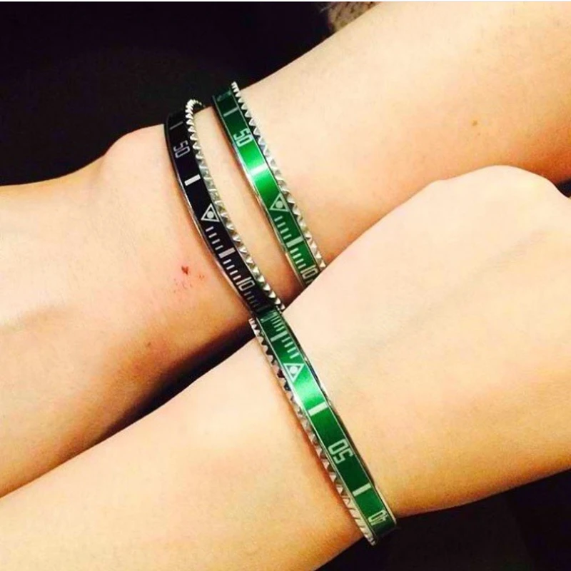 BC ювелирные изделия из нержавеющей стали Циферблат манжеты C стиль 8 мм ширина