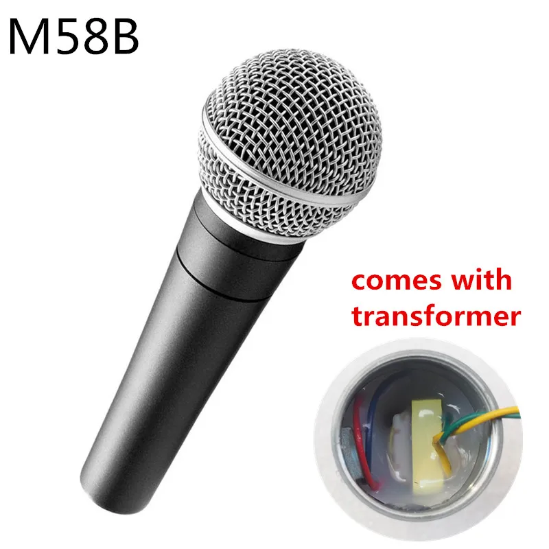 Finlemho Professional Microphone Karaoke Studio Recording Dynamic Mic Capsule Vocal Handheld Cordless SM58S For Home Studio