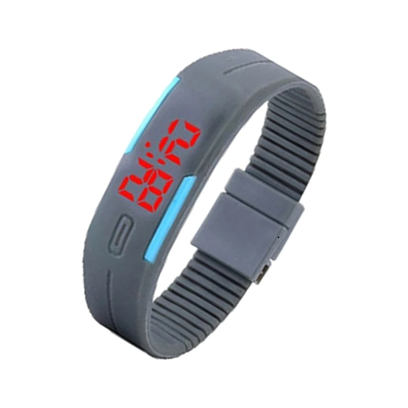 Модный женский мужской Дамский Наручные часы элегантный резиновый светодиодный