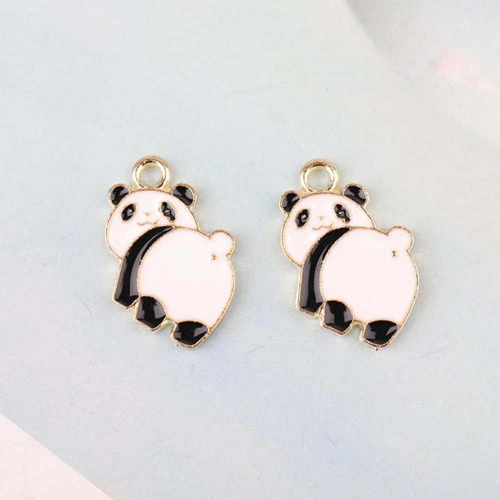 10 шт. эмалированные Подвески в виде поросенка кота панды для самостоятельного