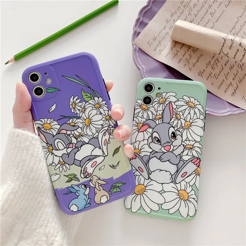 Чехол для телефона с мультяшным кроликом iPhone X /XS/XR Iphone7p/8 Plus женский мужской