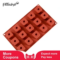 filbake 15 holes concave square food grade silicone cake chocolate pudding jelly bakeware diy mold dessert tools top sale