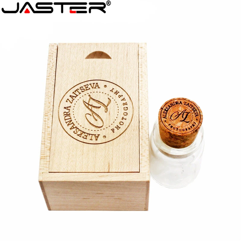 Плавающая Флешка JASTER 4 ГБ 8 16 32 64 стеклянная бутылка wish usb флеш накопитель карта