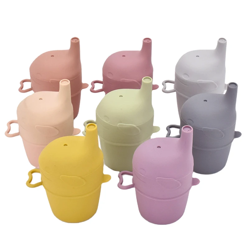 

Baby Feeding Portable Drinkware Baby Food Storage Snacks Cup With Lid Food Grade Children Silicone Water Cup Learn To Drink Cup
