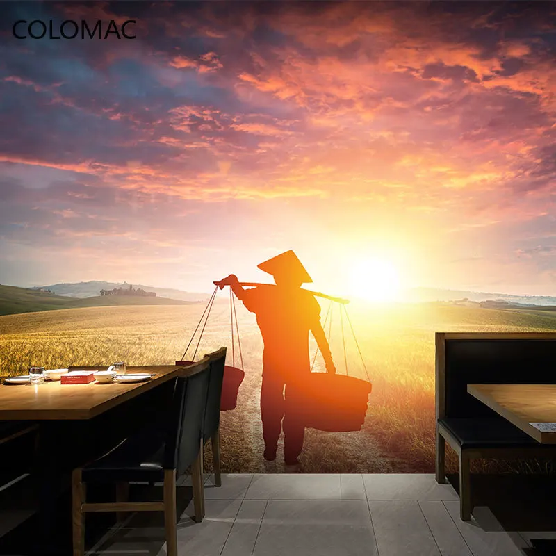 

Colomac Custom Countryside Woods Wallpaper 3D Nature Landscape Hotel Background Mural Living Room Wall Decoration Dropshipping