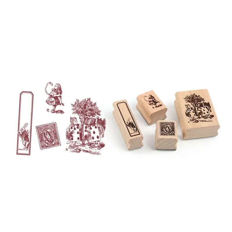 

Vintage Decoration Stamp Set DIY wooden rubber stamps for scrapbooking standard