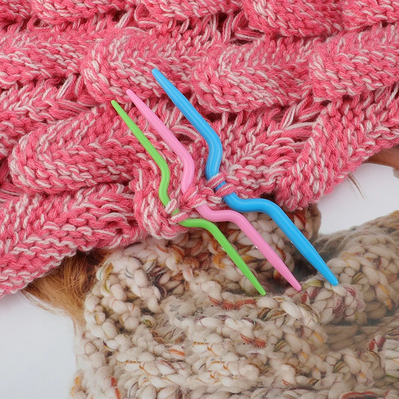 3 шт. инструмент для плетения изогнутой формы крючок вязания пластиковый свитера