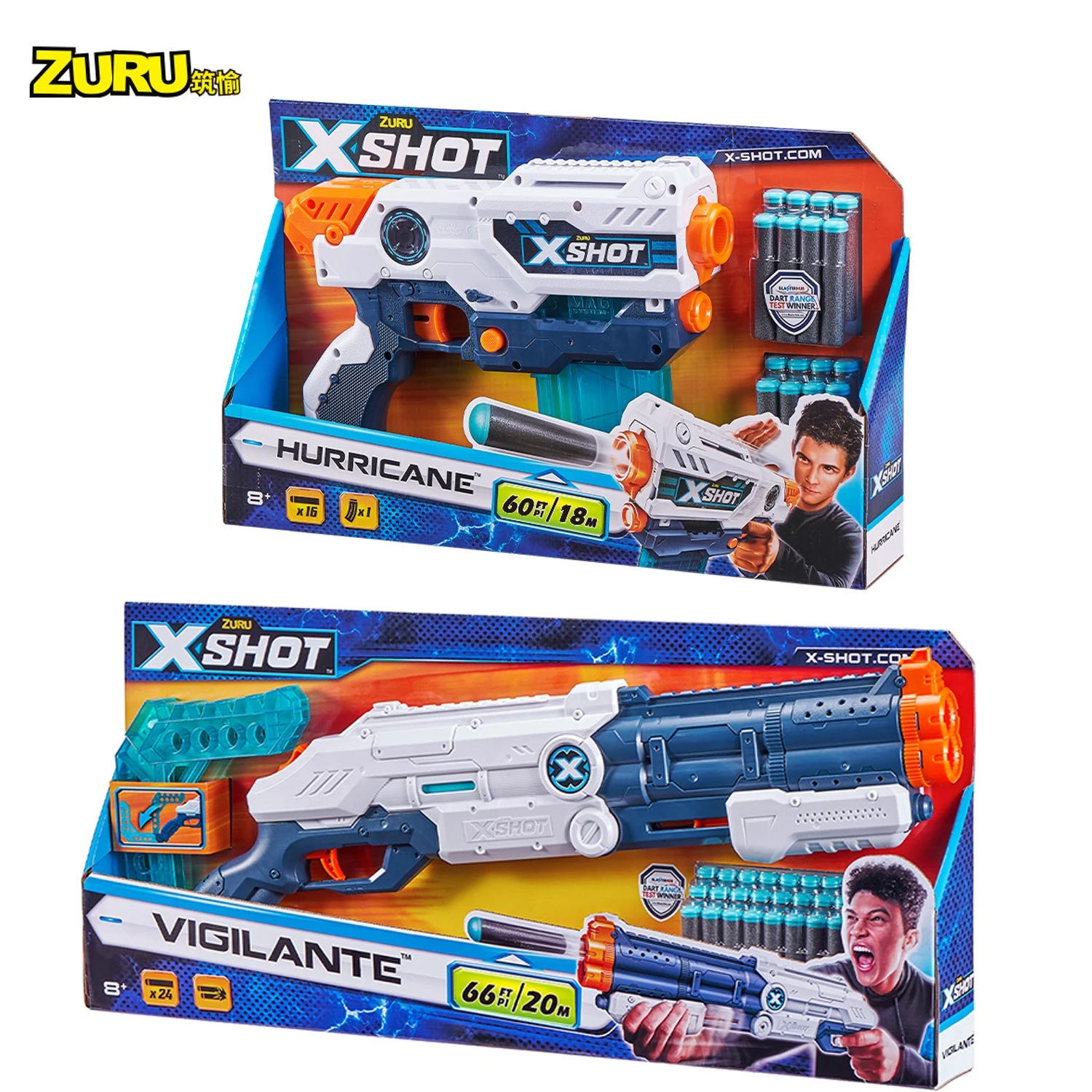 

Zuru X Shot Hurricane Vigilante Pistol Toy Gun Darts Soft Hollow Hole Head Bullets Refill Darts Toy Bullets Foam Boys Toy Nerf