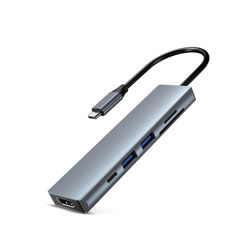 USB 3.0 Тип C концентратор 6 в 1 мультиразветвитель адаптер с TF SD слотом для чтения