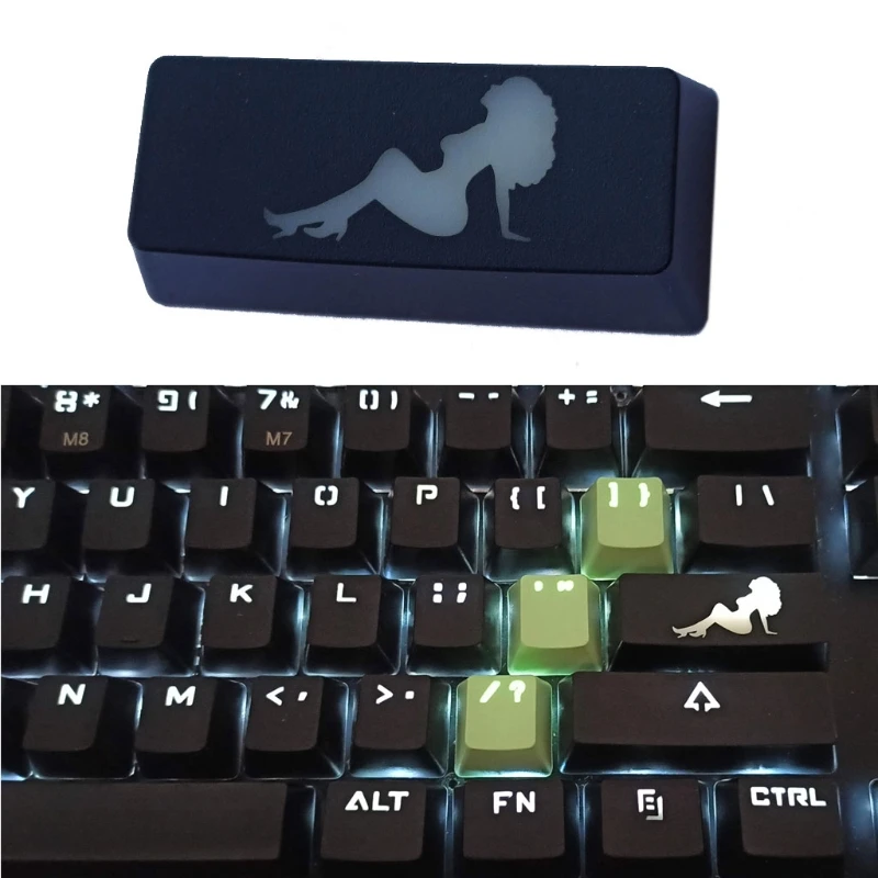 

R2 2.25U Enter Key Shine Through Keycaps ABS Etched Backlit Keycap for Mechanical Keyboard