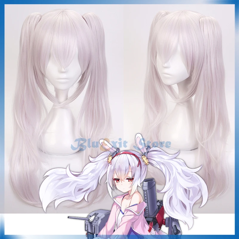 Azur Lane Laffey парик для косплея прямой 65 см длинный хвостик базовый синтетические