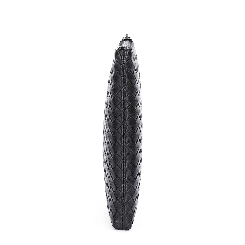 

Fashion Woven Pattern PU Leather Man Day Clutch Bag Long Design Fashion Man Wallet Purse Business Male Mobile Cash Bag 3 Sizes