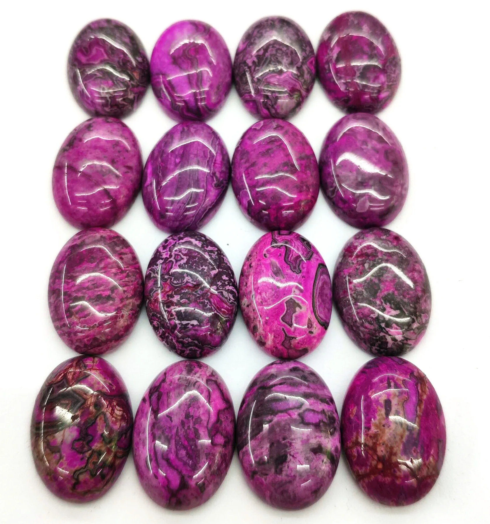 100Pcs 25x18x6mm Wholesale Delicate Rose Crazy Lace Agate Oval Cab Cabochon DIY Jewelry Accessories S14 | Украшения и аксессуары