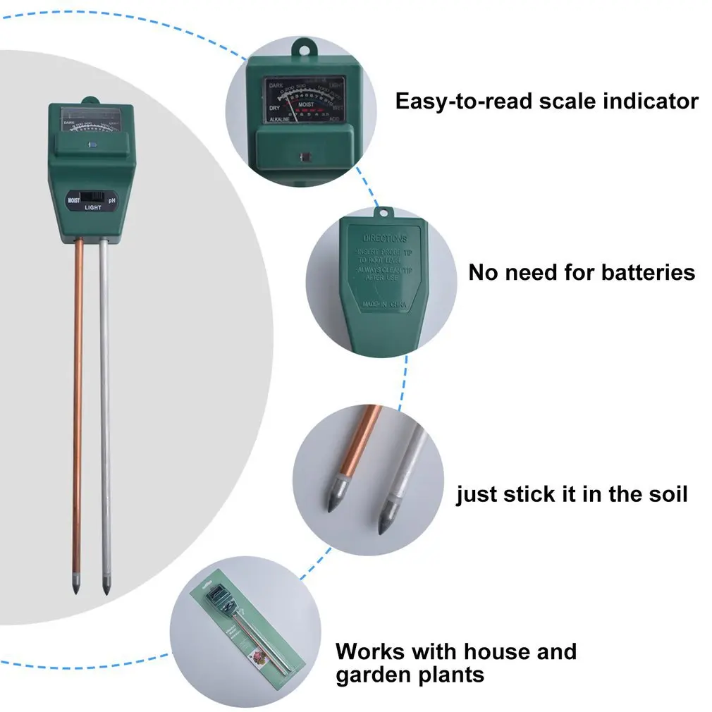 Новая почва влаги рН метр кислотность влажности от солнца светильник PH Тесты