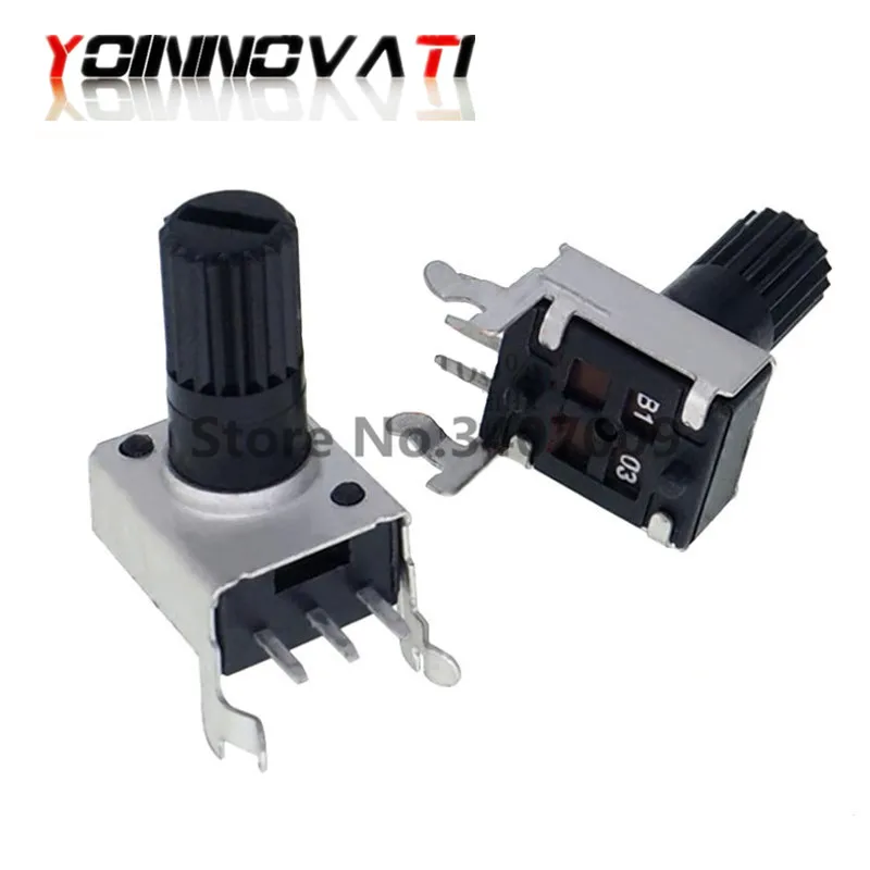 Вертикальный/горизонтальный регулируемый потенциометр RV09 100 шт./лот 1K 2K 5K 10K 20K 50K