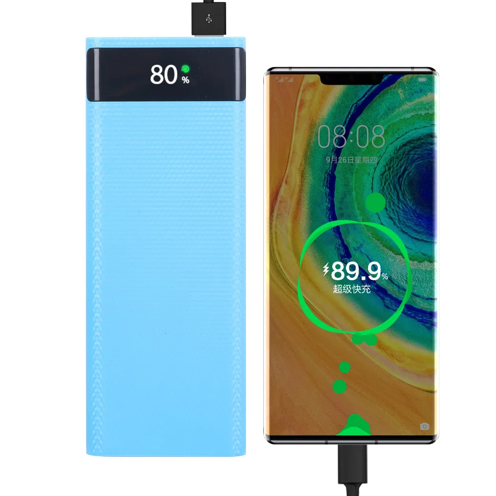 QC4 5 В/4 а DIY 8X18650 чехол для аккумулятора коробка хранения двойной Micro USB Type C внешний