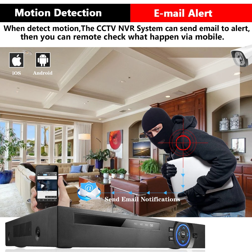 h 265 16 channels nvr 4k ip network camera video recorder nvr 16ch motion detection cctv video surveillance recorder 5mp xmeye free global shipping